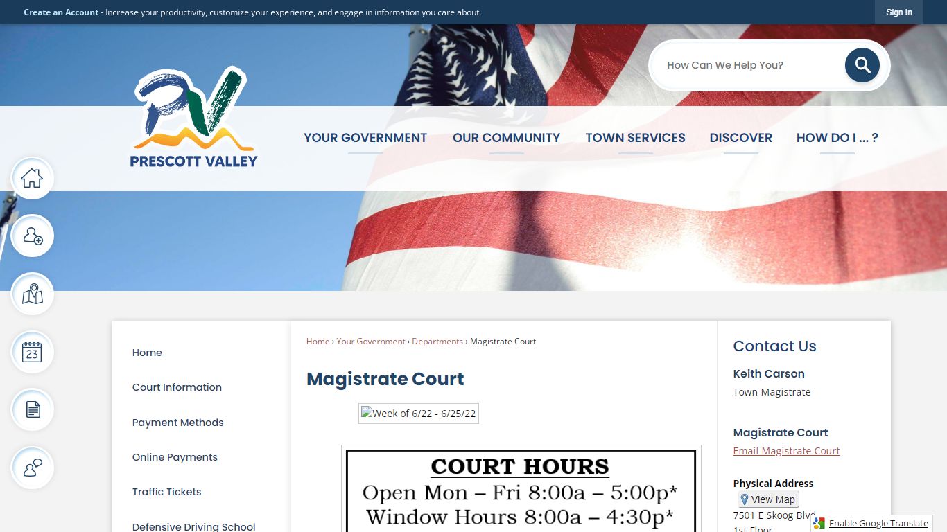 Magistrate Court | Prescott Valley, AZ - Official Website